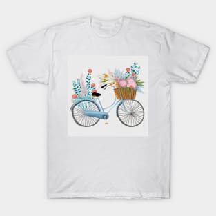 Biking with flowers T-Shirt